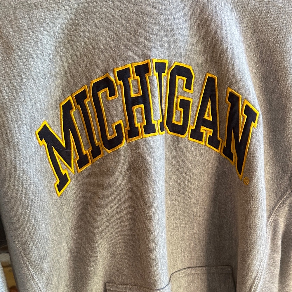 Gray Michigan Hoodie